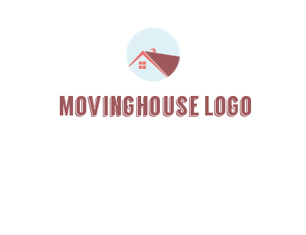 abstract house in circle
