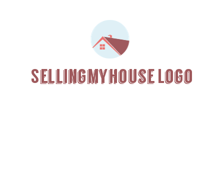 abstract house in circle