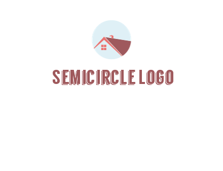 abstract house in circle