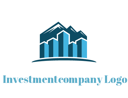mountain behind bars forming buildings
