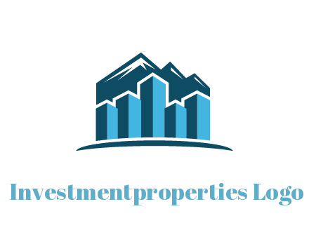 mountain behind bars forming buildings