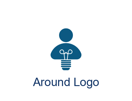 light bulb forming people icon