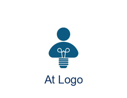 light bulb forming people icon