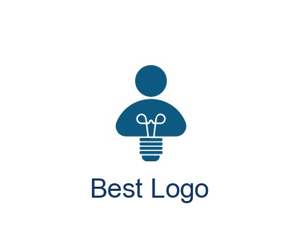 light bulb forming people icon