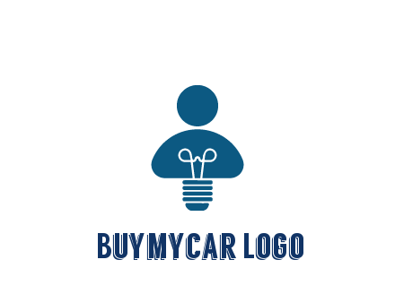 light bulb forming people icon