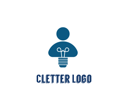 light bulb forming people icon