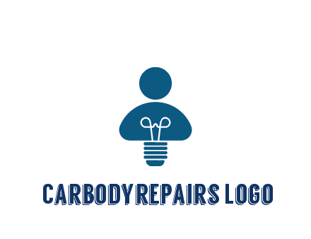 light bulb forming people icon