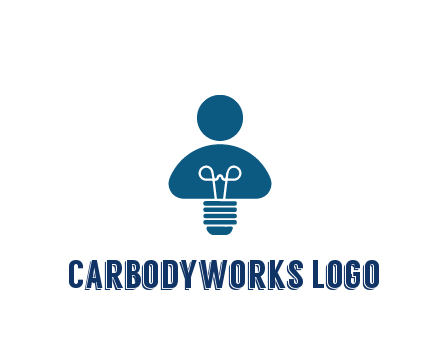 light bulb forming people icon
