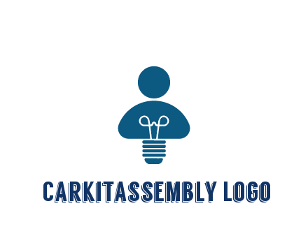 light bulb forming people icon