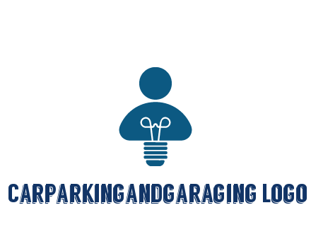 light bulb forming people icon