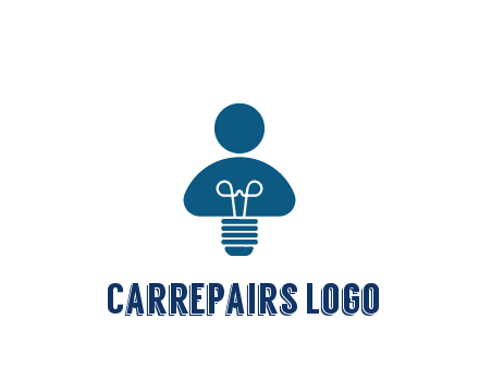 light bulb forming people icon