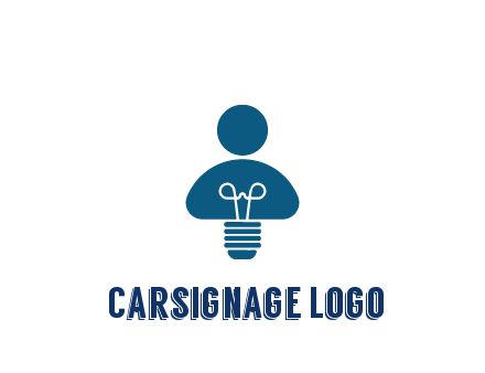 light bulb forming people icon