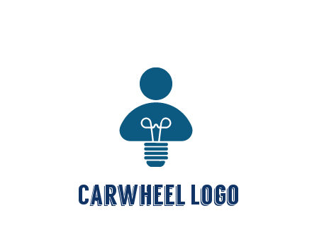 light bulb forming people icon