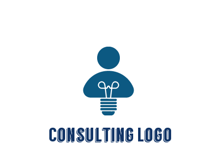 light bulb forming people icon