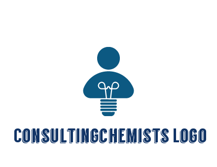 light bulb forming people icon
