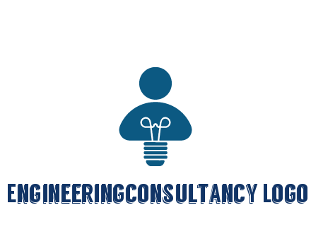 light bulb forming people icon