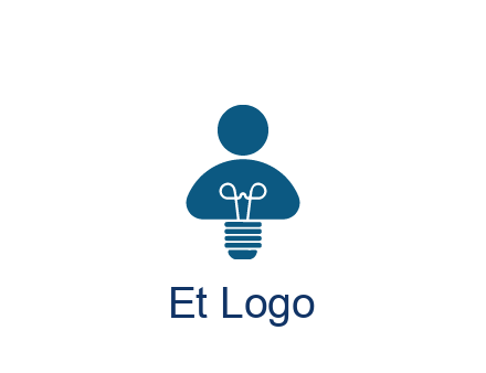 light bulb forming people icon