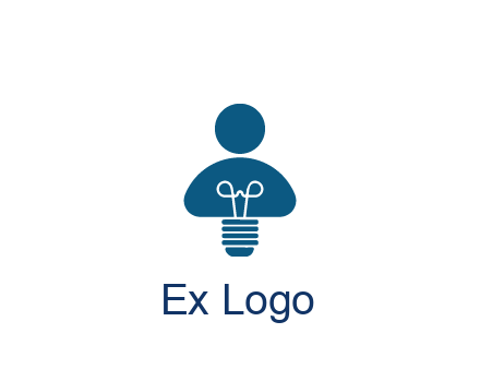 light bulb forming people icon