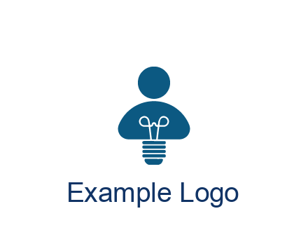 light bulb forming people icon