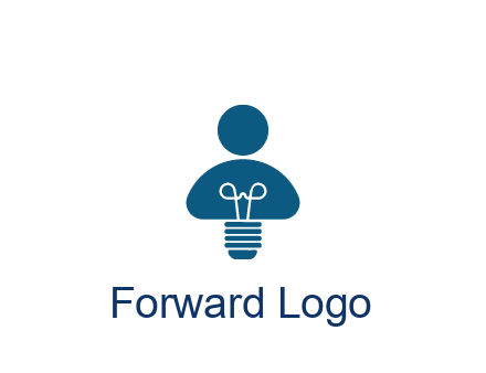 light bulb forming people icon