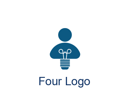 light bulb forming people icon