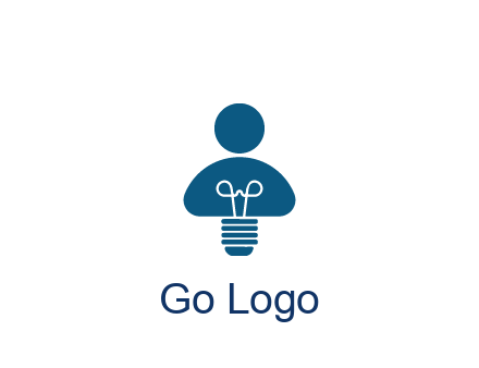 light bulb forming people icon