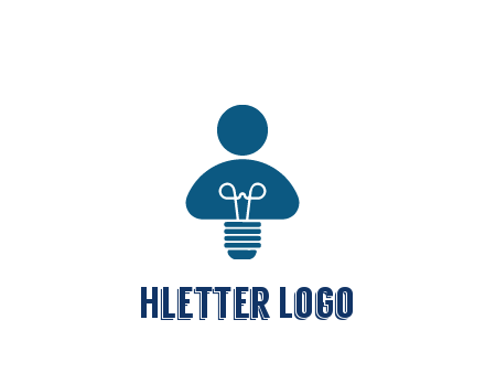light bulb forming people icon