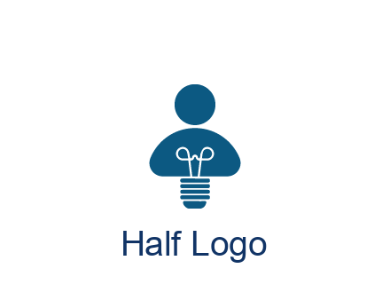 light bulb forming people icon