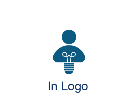 light bulb forming people icon