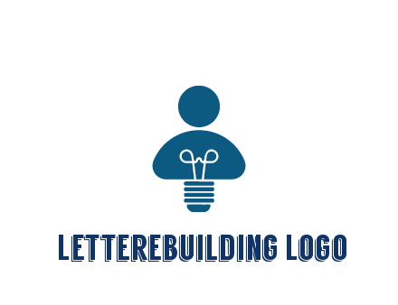 light bulb forming people icon