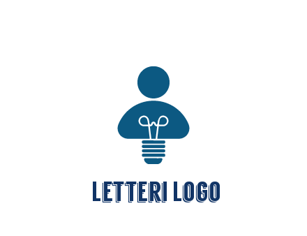 light bulb forming people icon