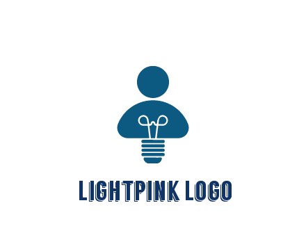 light bulb forming people icon