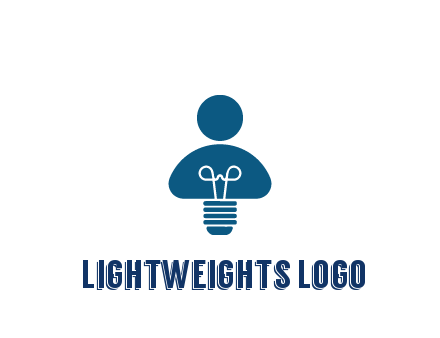 light bulb forming people icon