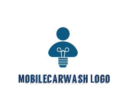 light bulb forming people icon