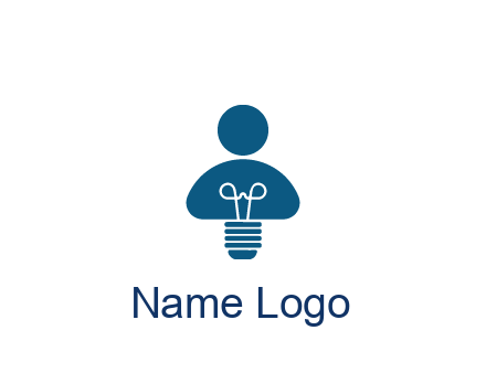 light bulb forming people icon