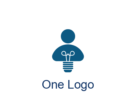 light bulb forming people icon