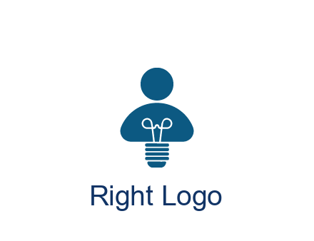 light bulb forming people icon