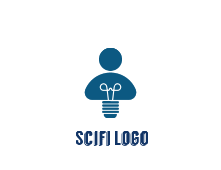 light bulb forming people icon