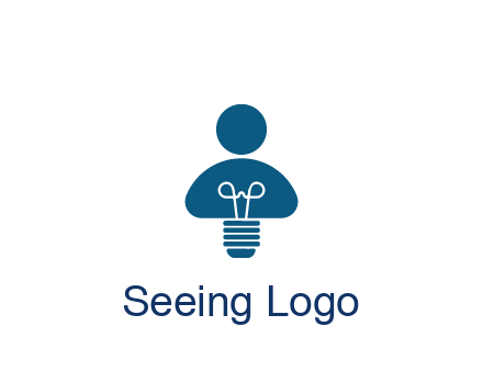 light bulb forming people icon