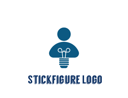 light bulb forming people icon