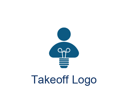 light bulb forming people icon