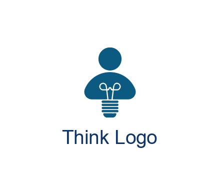 light bulb forming people icon