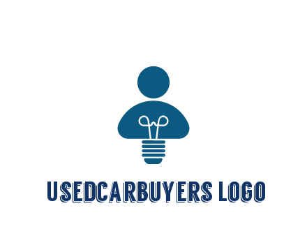 light bulb forming people icon