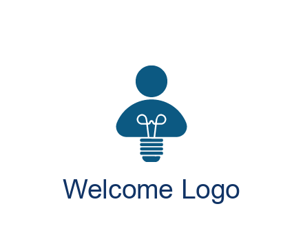 light bulb forming people icon