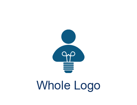 light bulb forming people icon