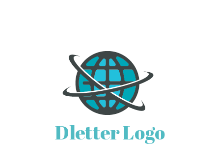 digital globe with swooshes
