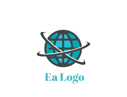 digital globe with swooshes