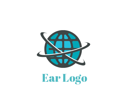 digital globe with swooshes