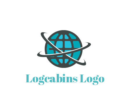 digital globe with swooshes