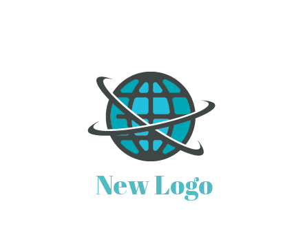 digital globe with swooshes